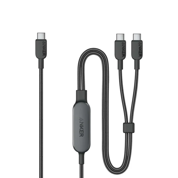 Anker 2-in-1 USB-C to USB-C Cable 4ft 140W - Black | A8895H11