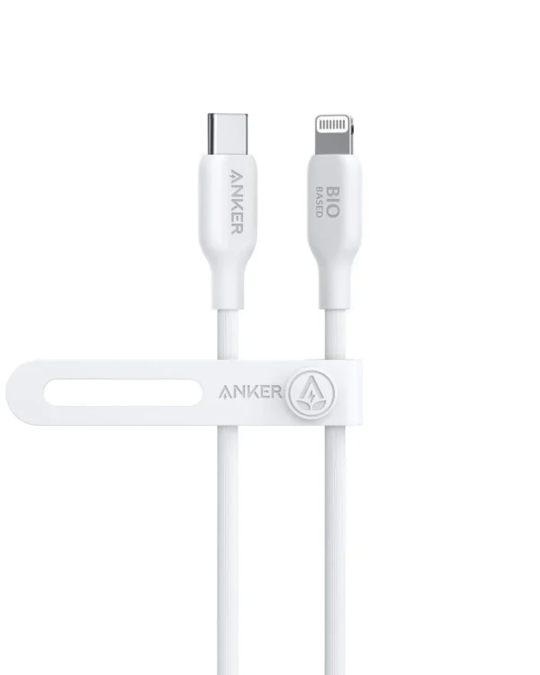 Anker Cable 542 USB-C to Lightning (Bio-Based 3ft) - White | A80B1H21