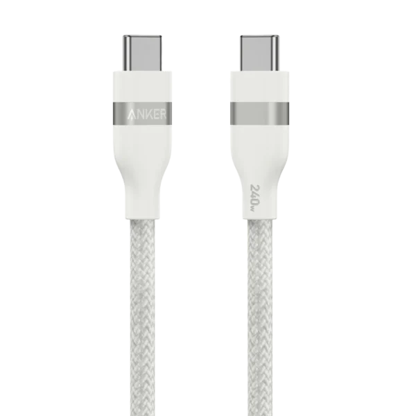 Anker USB-C to USB-C Cable 6ft 240W - White | A82E2H22