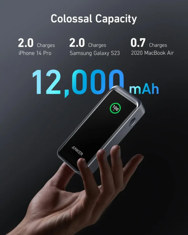 Anker Prime Power Bank 12,000mAh 130W - Black | A1335011