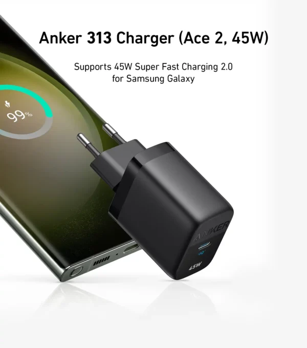 Anker 313 USB-C Wall Charger 45W Black | A2643G11 - Image 5