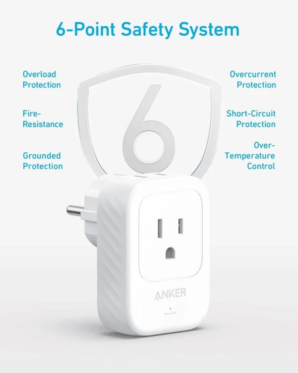 Anker Wall Charger (5-in-1) White | A92A2321 - Image 4