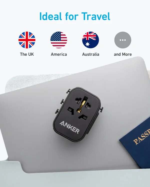 Anker 312 PowerExtend USB-C Travel Adapter 30W - Black | A9212K11 - Image 6