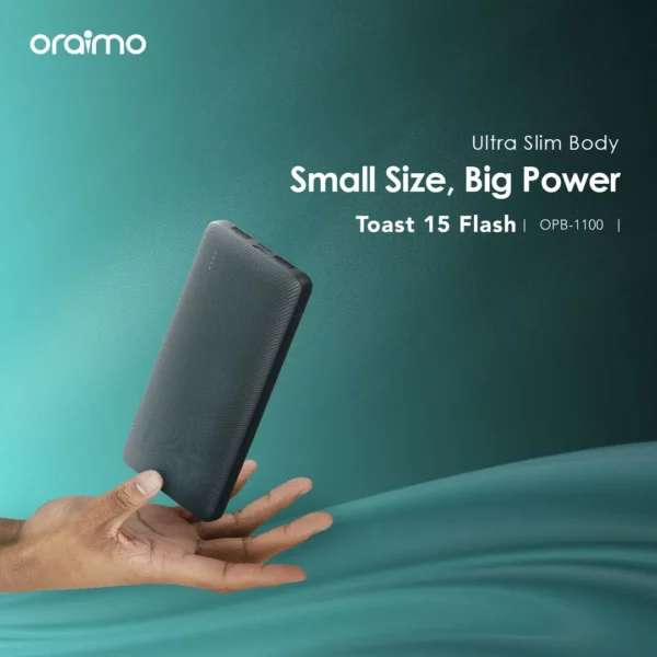 Oraimo Toast 15 Flash OPB-1100 Power Bank 10,000mAh 15W - Black - Image 6