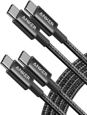 Anker Type-C To Type-C Cable 60W Fast Charging 1m Black, A8752H11, 18 Months Warranty