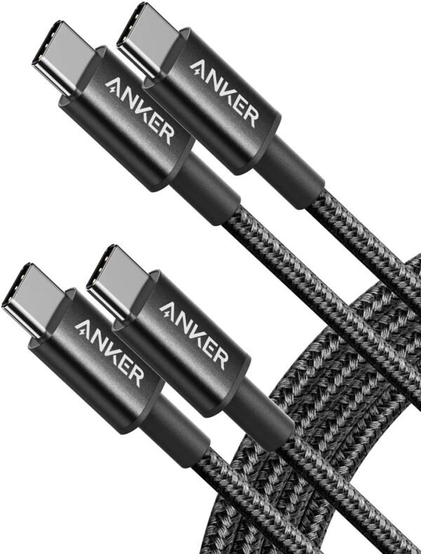 Anker Type-C To Type-C Cable 60W Fast Charging 1m Black, A8752H11, 18 Months Warranty