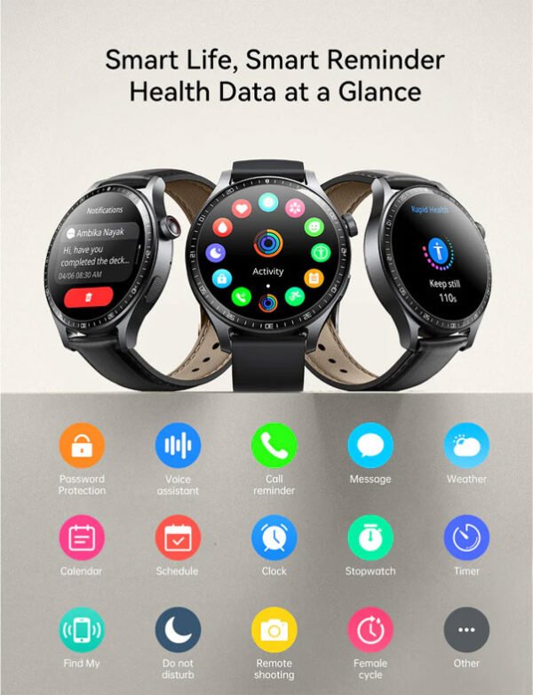 Joyroom JR-FC2 pro Classic Smart Watch - blackStrap